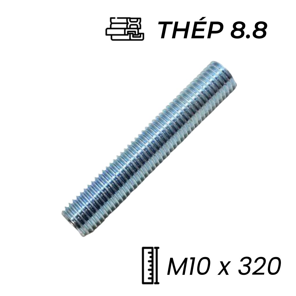 Guzong Thép Mạ Kẽm 8.8 M10x320