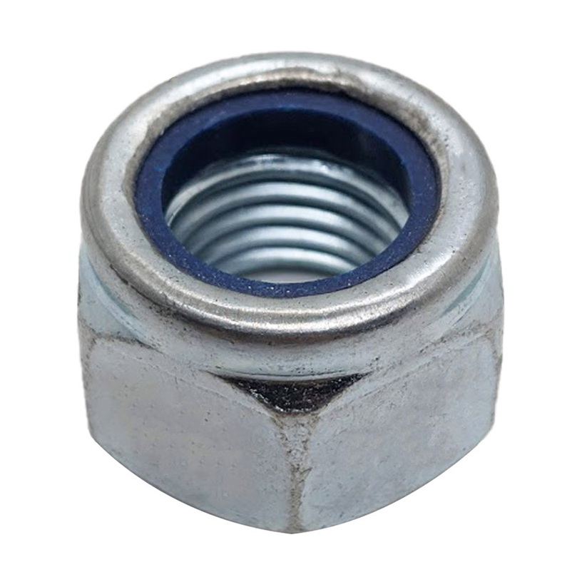 Tán Keo Thép Mạ Kẽm Trắng Cr3+ 8.8 DIN985 M10x1.25 Ren Nhuyễn