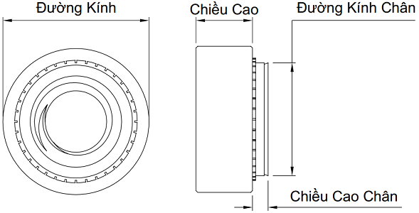 Bản vẽ kỹ thuật Tán Đóng Loại Tròn Inox 304 UNC #10-24 x 0.038 (CLSS-024-1)