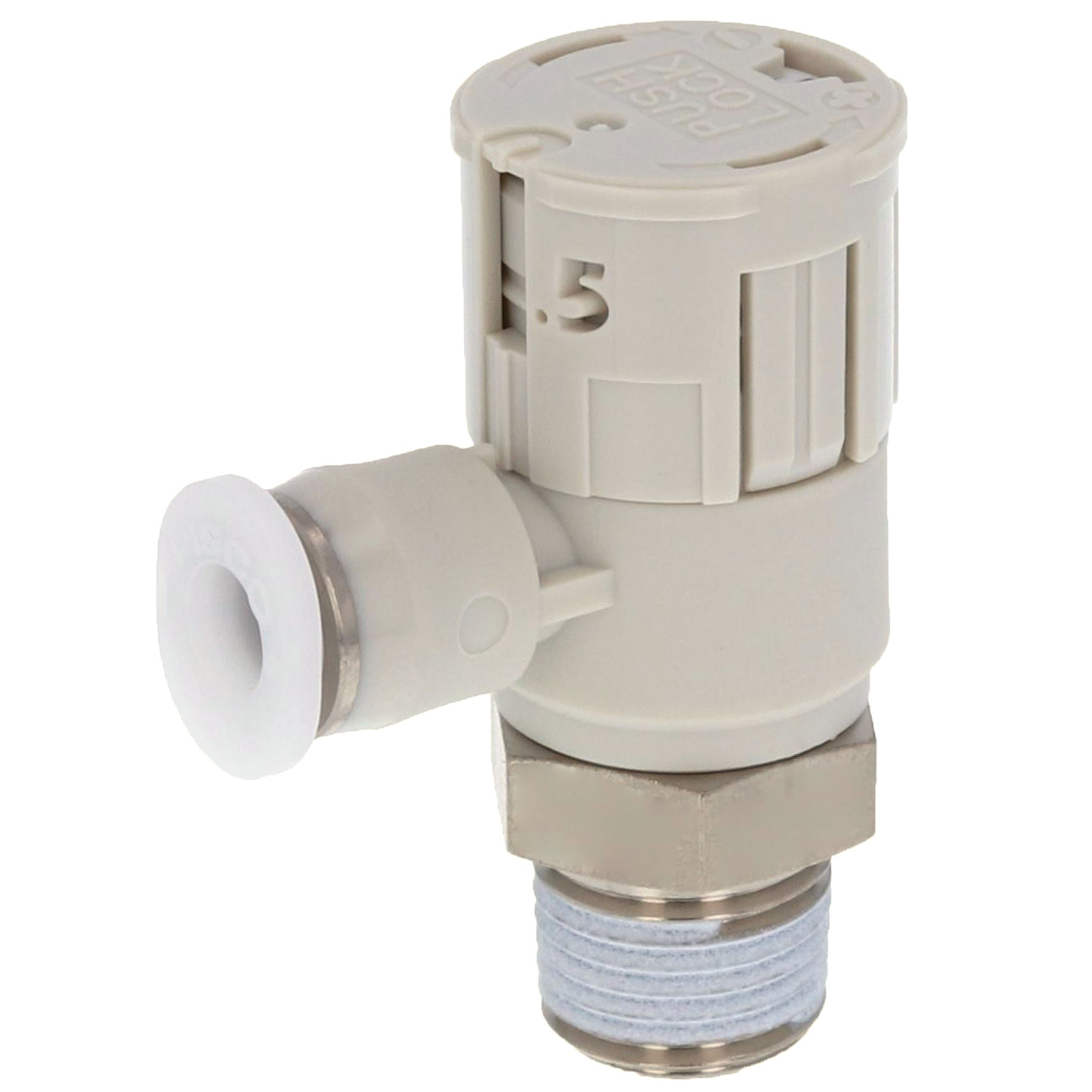 Van Tiết Lưu Khí Nén Loại Khóa Đẩy Có Hiển Thị Chỉ Số Pisco JSGC5/32-01ALW