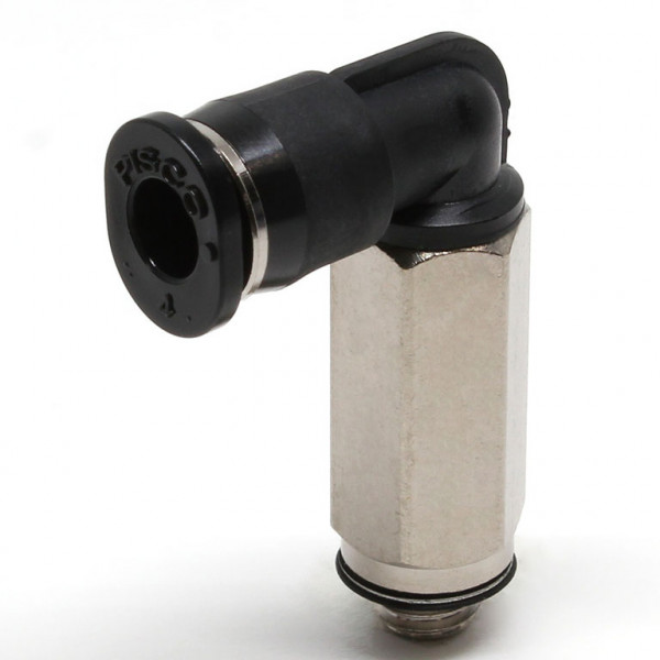 Đầu Nối Nhanh Khí Nén Dạng Cong 90° Ren Ngoài (Dài) Pisco PLL4-M5M-C