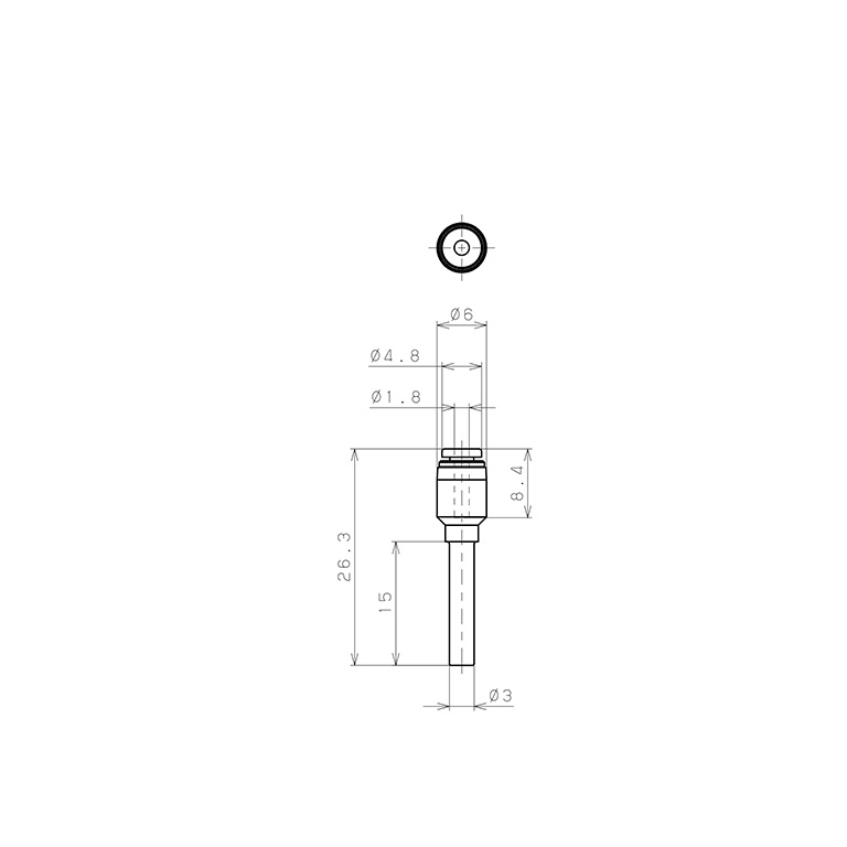 Bản vẽ kỹ thuật Đầu Nối Nhanh Khí Nén Giữa Ống Khí Và Fitting Dạng Nối Giảm Pisco PGJ3-180MW