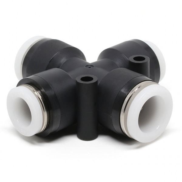 Đầu Nối Nhanh Khí Nén Ngã 4 Dạng Nối Giảm Pisco PZB1/2-3/8