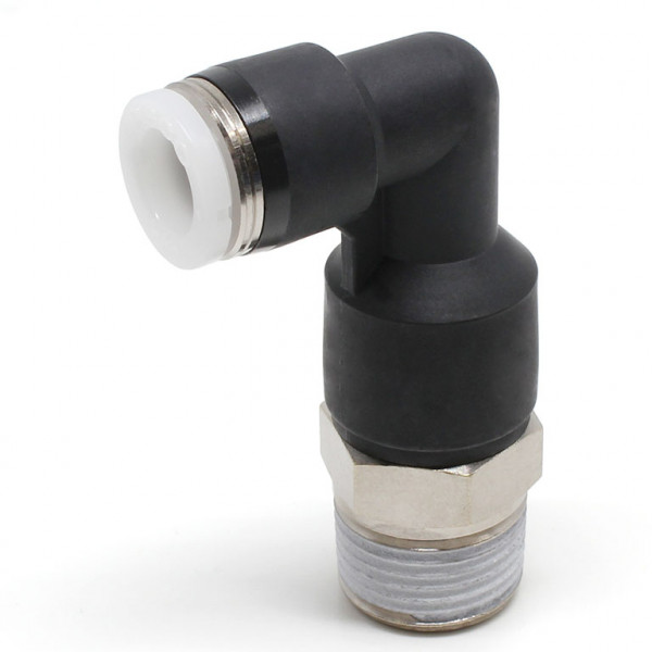 Đầu Nối Nhanh Khí Nén Dạng Cong 90° Ren Ngoài (Dài) Pisco PLL5/16-03-C