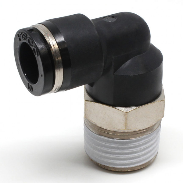 Đầu Nối Nhanh Khí Nén Dạng Cong 90° Ren Ngoài Pisco PL10-04W-C