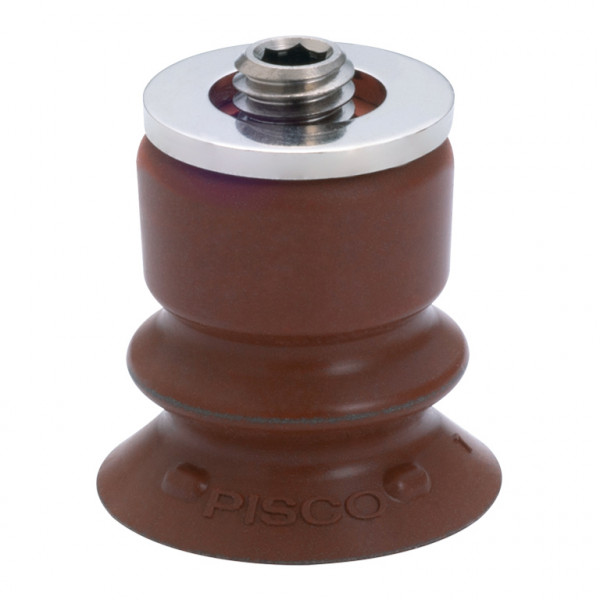 Bộ Nấm Hút Chân Không Có Vít Ren, Silicone Chứa Bột Inox, O.D 15 mm, Pisco VP15BEMSS3-M4