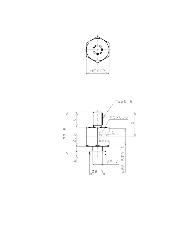 Bản vẽ kỹ thuật Giá Đỡ Nấm Hút Chân Không, Pisco VPHE-T15-M5