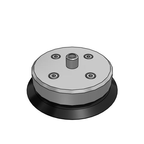Bộ Nấm Hút Chân Không Có Vít Ren, Cao Su Nitrile (NBR), O.D 80 mm, Pisco VP80RN-M10