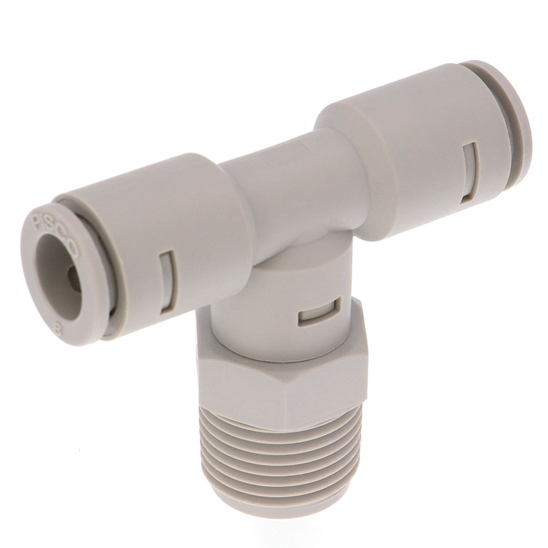 Đầu Nối Nhanh Khí Nén Dạng Chữ T Ren Ngoài Pisco APB8-03-N