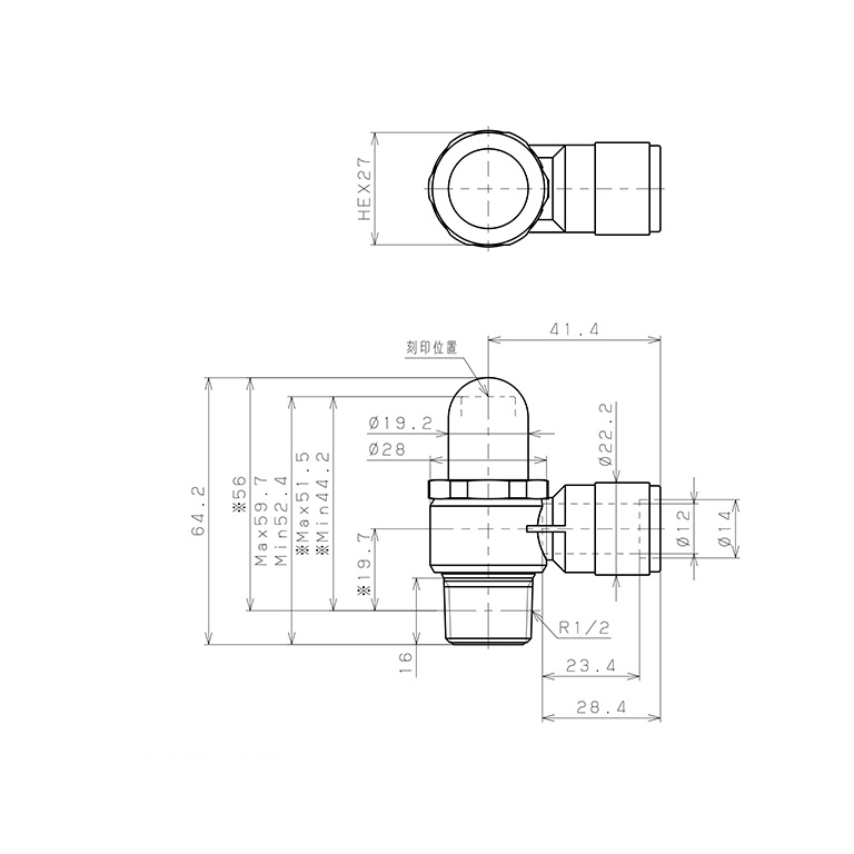 Bản vẽ kỹ thuật Van Tiết Lưu Khí Nén Bằng Nhựa Chống Văng Bám Xỉ Hàn Pisco JSC12-04BV-0
