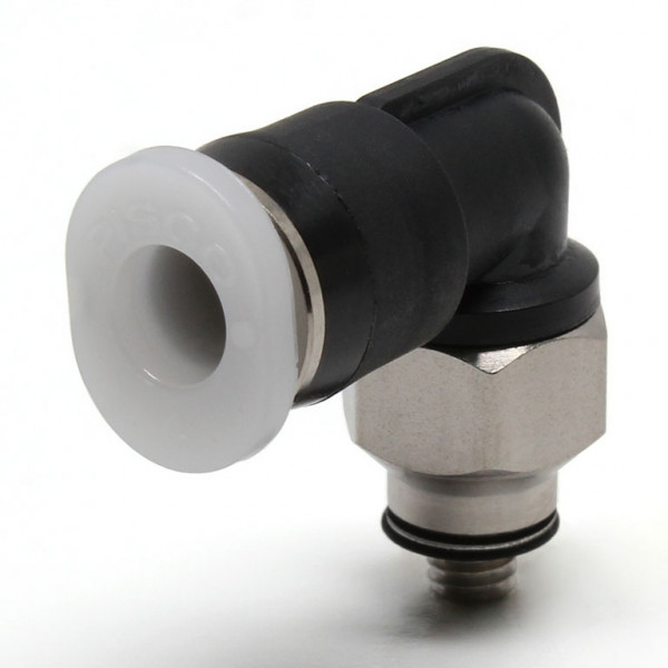 Đầu Nối Nhanh Khí Nén Dạng Cong 90° Ren Ngoài Pisco PL5/32-M3M