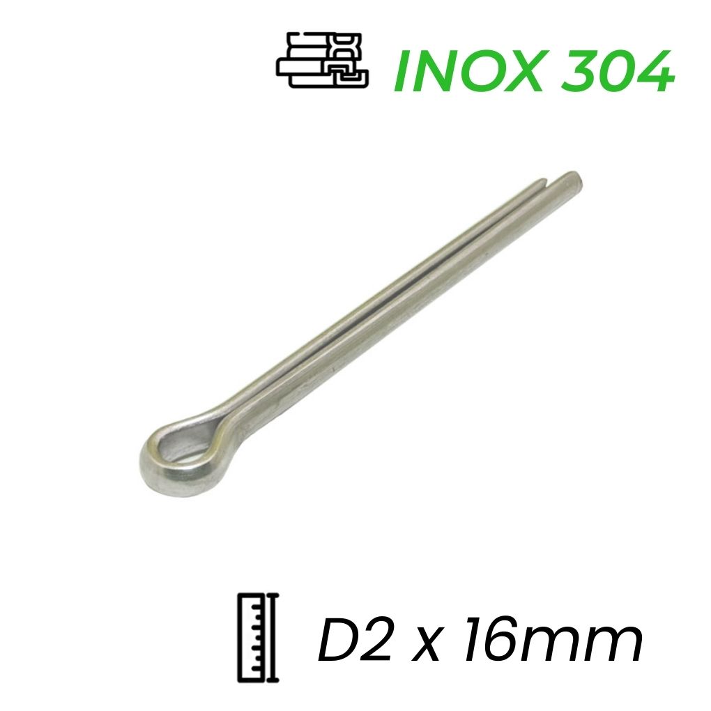 Chốt Chẻ Inox 304 (Chốt Bi) GB91 D2x16mm