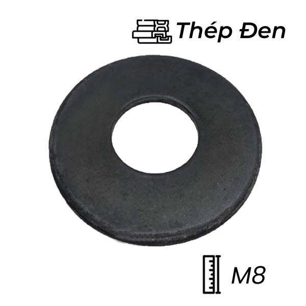 Lông Đền Phẳng Thép Đen DIN125 M8