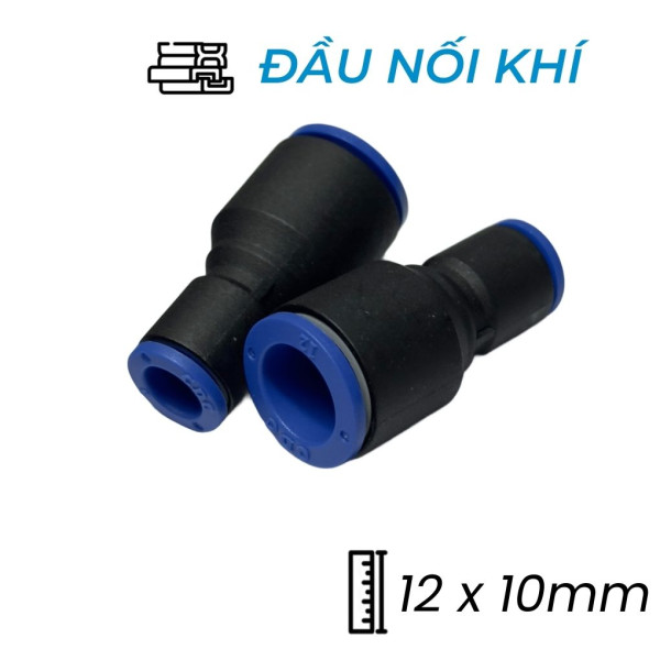 Đầu Nối Nhanh Khí Nén Giảm Ø12x10mm CDC MPG 1210 (Màu Đen)