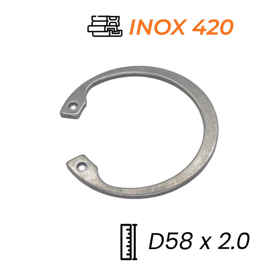 Phe Gài Lỗ Inox 420 DIN472 D58x2.0