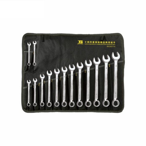 Bộ Cờ Lê Vòng Miệng Hệ Inch 14 Chi Tiết 3/8 - 1-1/4 Inch Bosi BS392114