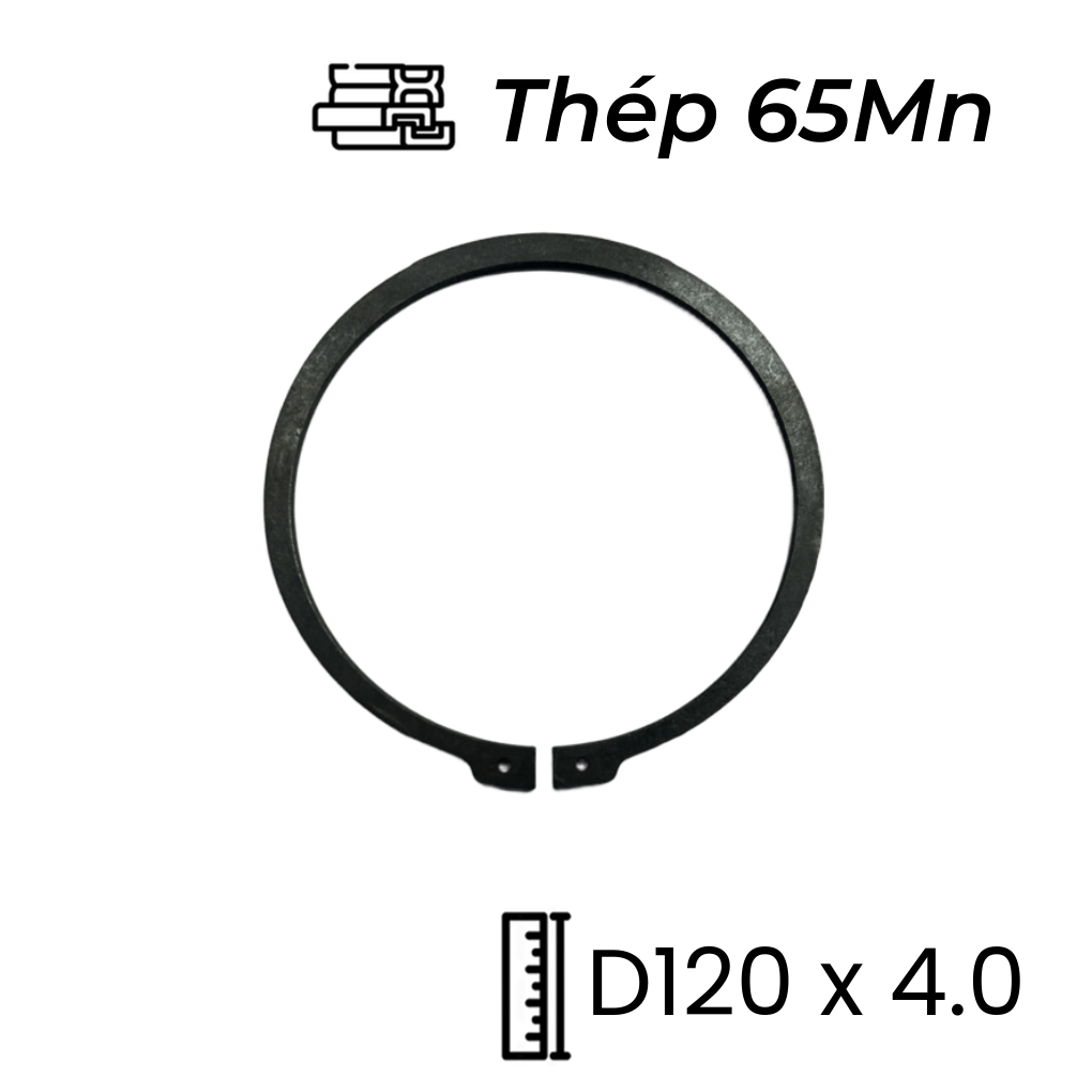 Phe Gài Trục Thép 65Mn DIN471 D120x4.0