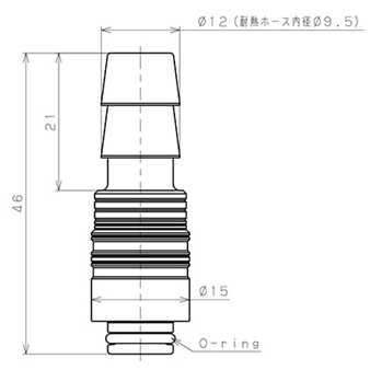 Bản vẽ kỹ thuật Thân Đầu Ngạnh Nối Ống Dẫn Điều Khiển Nhiệt Độ Khuôn Đúc Dạng Thẳng Pisco AKC08-ID09BP