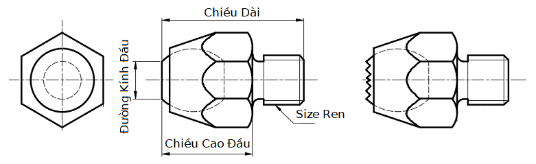 Bản vẽ kỹ thuật Serrated Ball End Bolt T02-0814