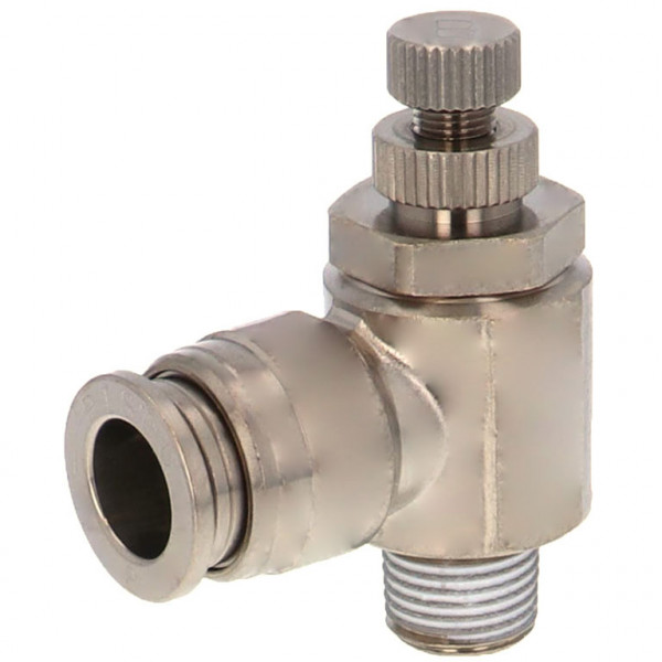 Van Tiết Lưu Khí Nén Bằng Đồng Mạ Niken Pisco KJSC8-01B-1