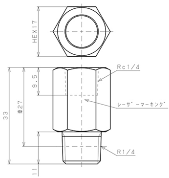 Bản vẽ kỹ thuật Van Khí Nén Một Chiều  Pisco CVF02-02A