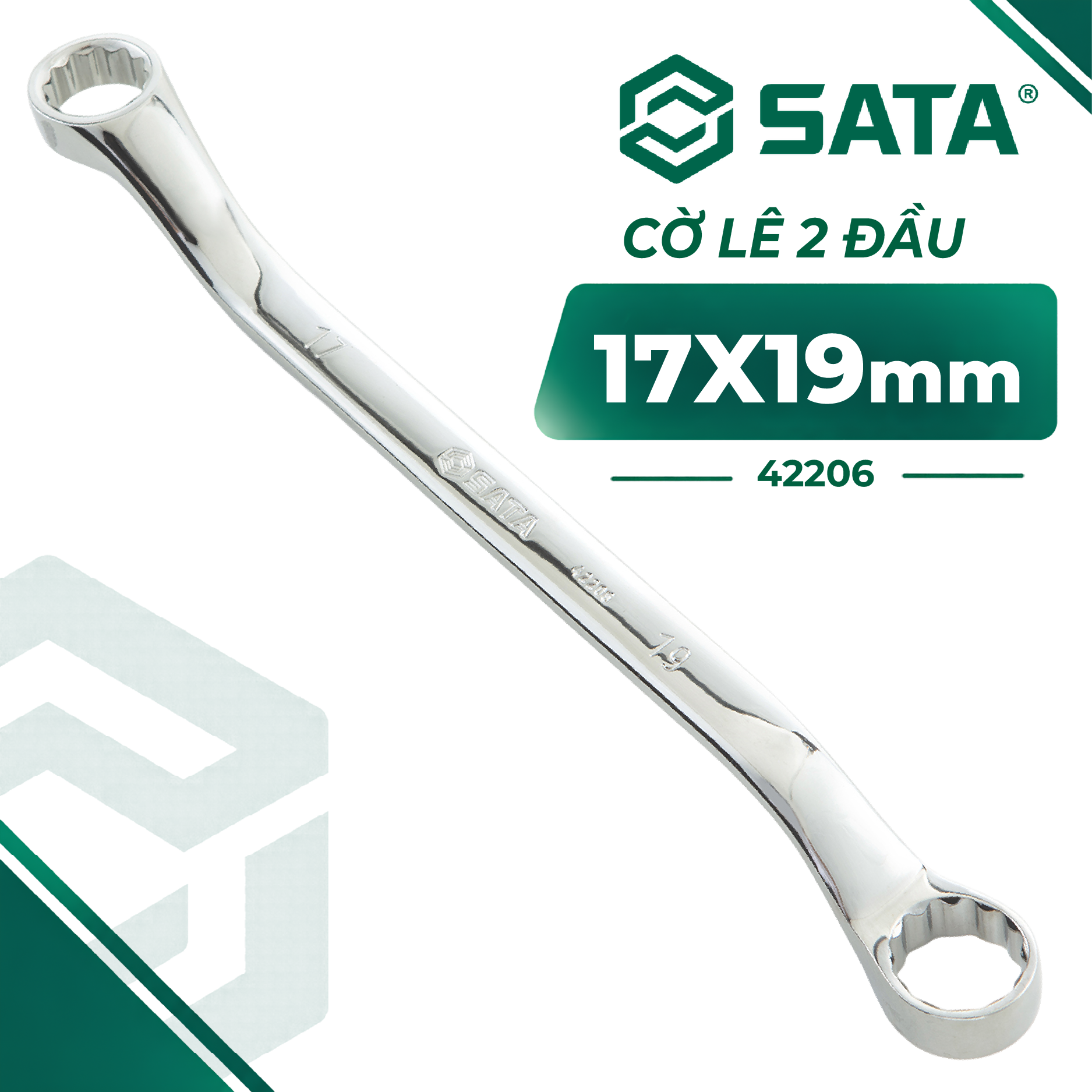 Cờ Lê 2 Đầu Vòng 17×19 mm SATA 42206
