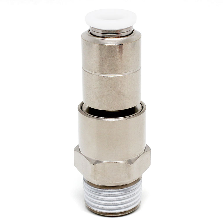 Đầu Nối Nhanh Khí Nén Dạng Thẳng Ren Ngoài Có Khớp Xoay Tốc Độ Cao Pisco RHC1/4-02