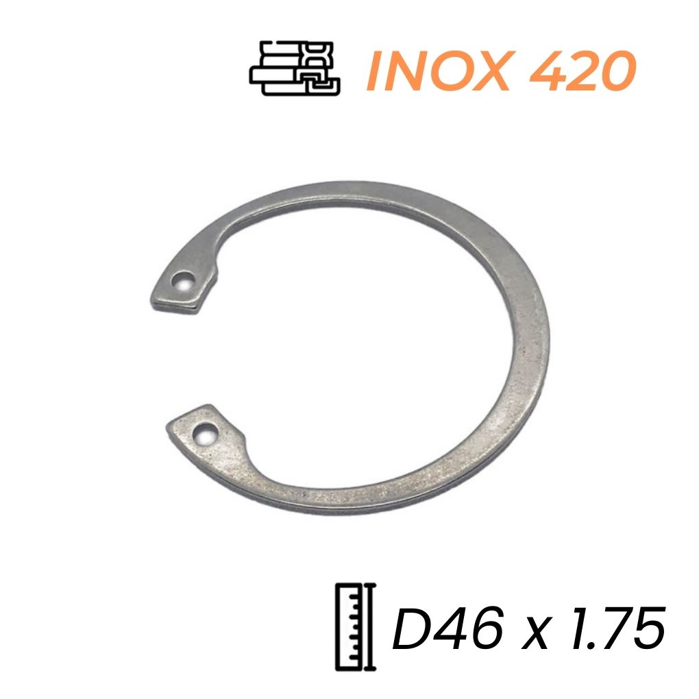 Phe Gài Lỗ Inox 420 DIN472 D46x1.75 (5Cái/Bịch)