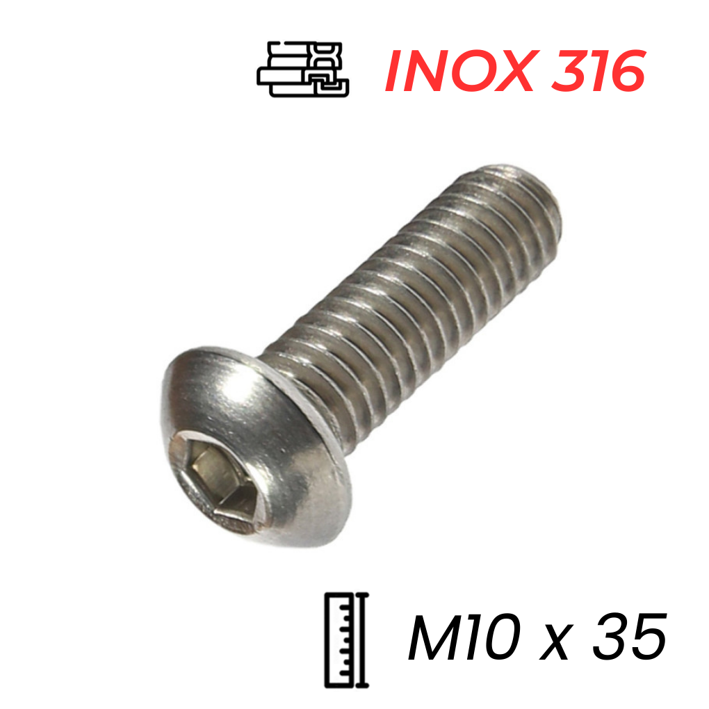 Lục Giác Chìm Mo Inox 316 ISO7380 M10x35