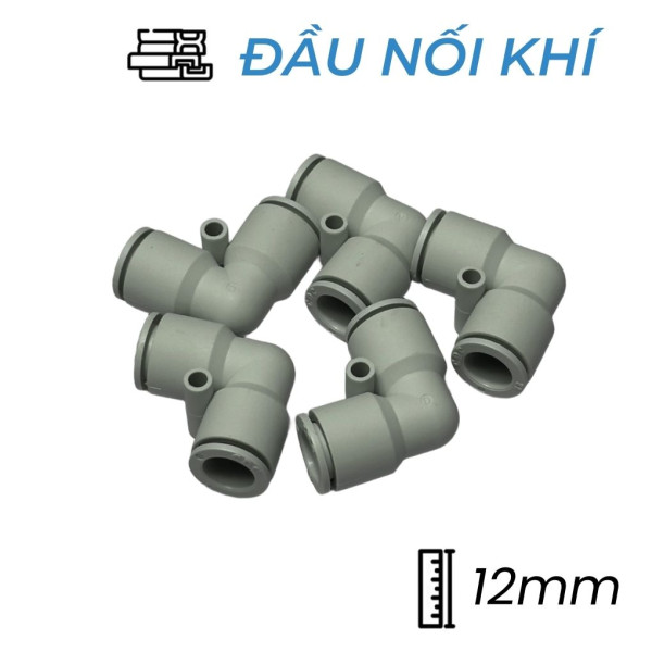 Đầu Nối Nhanh Khí Nén Cong Ø12mm CDC MPUL 12-W (Màu Trắng)