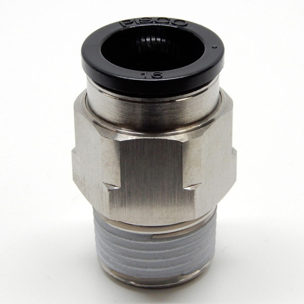 Đầu Nối Nhanh Khí Nén Dạng Thẳng Thân Lục Giác Ren Ngoài Pisco PC16-04