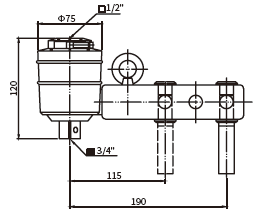Bản vẽ kỹ thuật Phụ Kiện Đầu Hỗ Trợ Tăng Lực Cho Cần Siết Lực 2000 Nm (1:12.5) SATA 96497