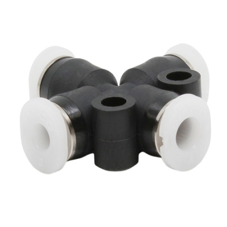 Đầu Nối Nhanh Khí Nén Ngã 4 Dạng Nối Giảm Pisco PZB6-1/8M