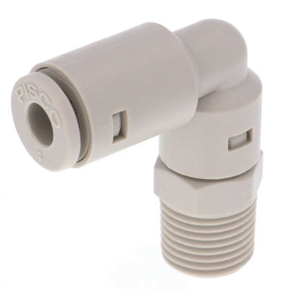 Đầu Nối Nhanh Khí Nén Dạng Cong 90° Ren Ngoài Pisco APL4-01-N