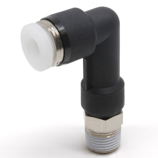 Đầu Nối Nhanh Khí Nén Dạng Cong 90° Ren Ngoài (Dài) Pisco PLL3/16-N1UW