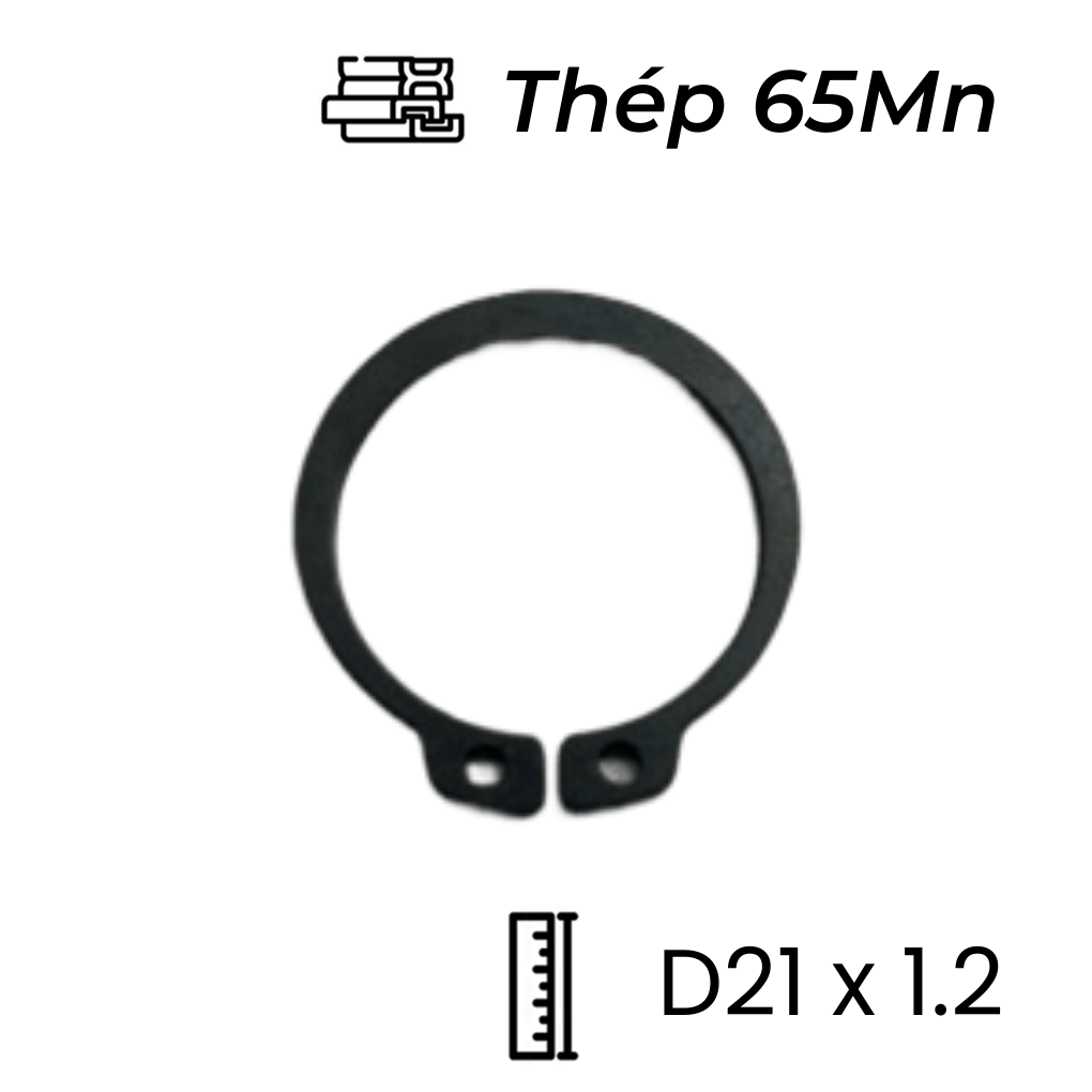 Phe Gài Trục Thép 65Mn DIN471 D21x1.2 (10Cái/Bịch)