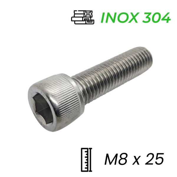 Lục Giác Chìm Đầu Trụ Inox 304 DIN912 M8x25