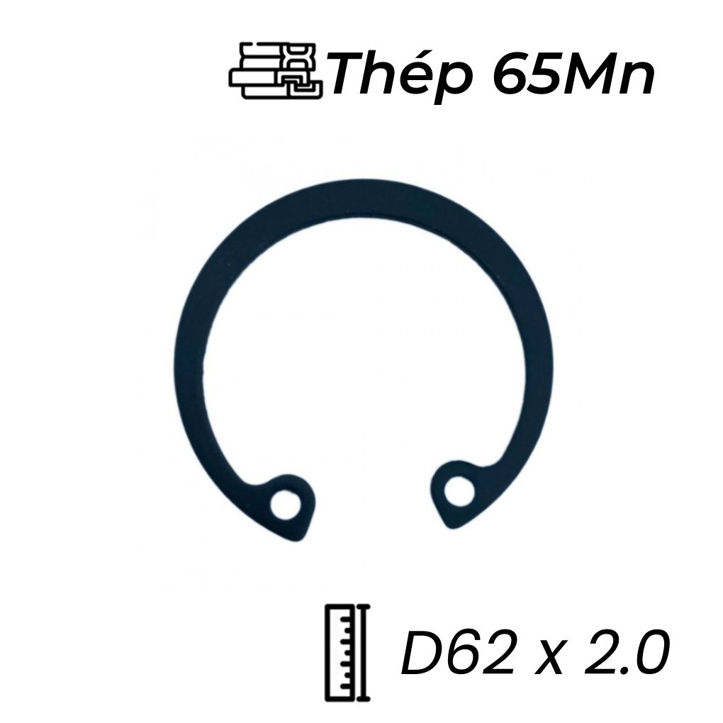 Phe Gài Lỗ Thép 65Mn DIN472A D62x2.0