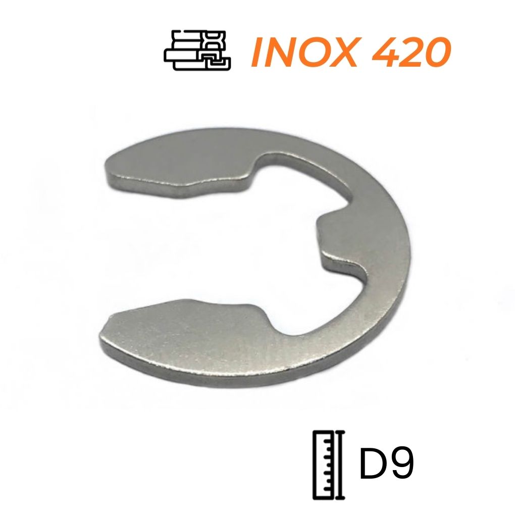 Phe Gài Trục Chữ E Inox 420 D9