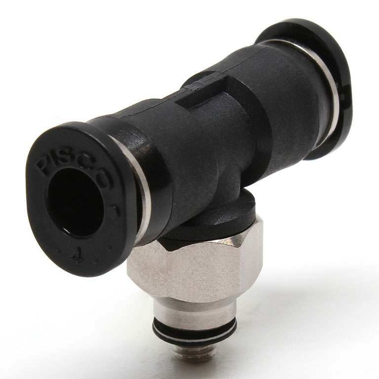 Đầu Nối Nhanh Khí Nén Dạng Chữ T Ren Ngoài Pisco PB4-M3M-C