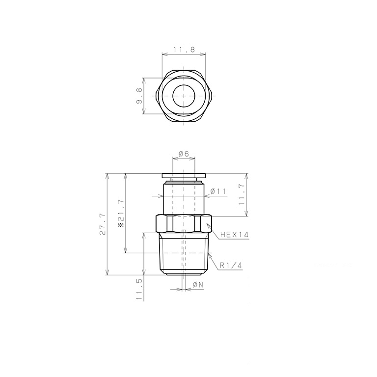 Bản vẽ kỹ thuật Van Lưu Lượng Cố Định Pisco JKC6-02B1.5