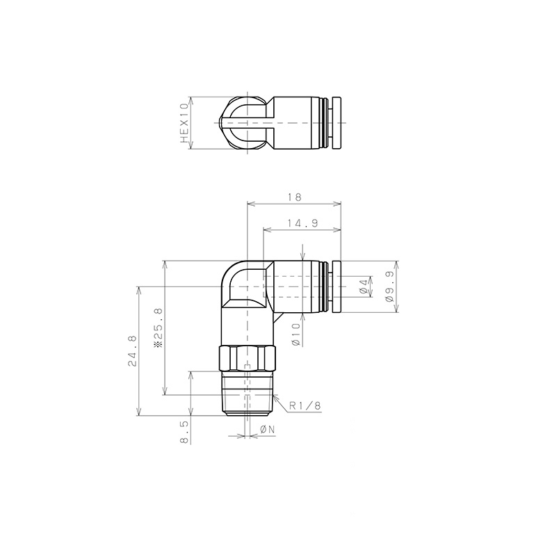 Bản vẽ kỹ thuật Van Lưu Lượng Cố Định Pisco JKL4-01B0.8