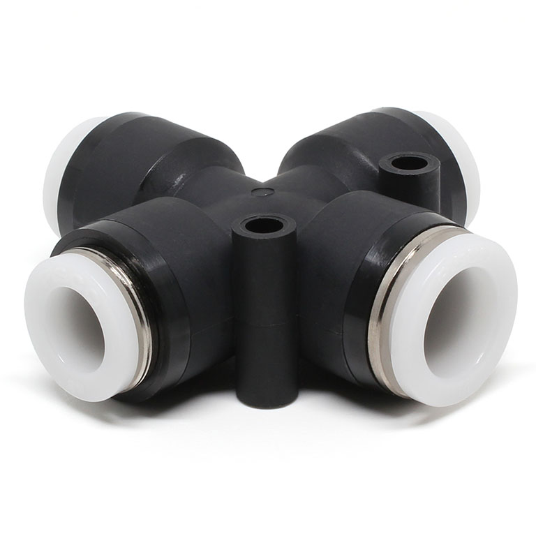 Đầu Nối Nhanh Khí Nén Ngã 4 Dạng Nối Giảm Pisco PZC1/2-3/8