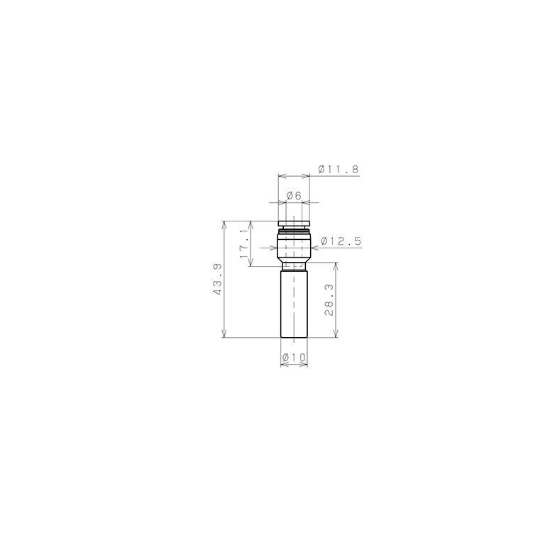 Bản vẽ kỹ thuật Đầu Nối Nhanh Khí Nén Giữa Ống Khí Và Fitting Dạng Nối Giảm Pisco PPGJ10-6-UC