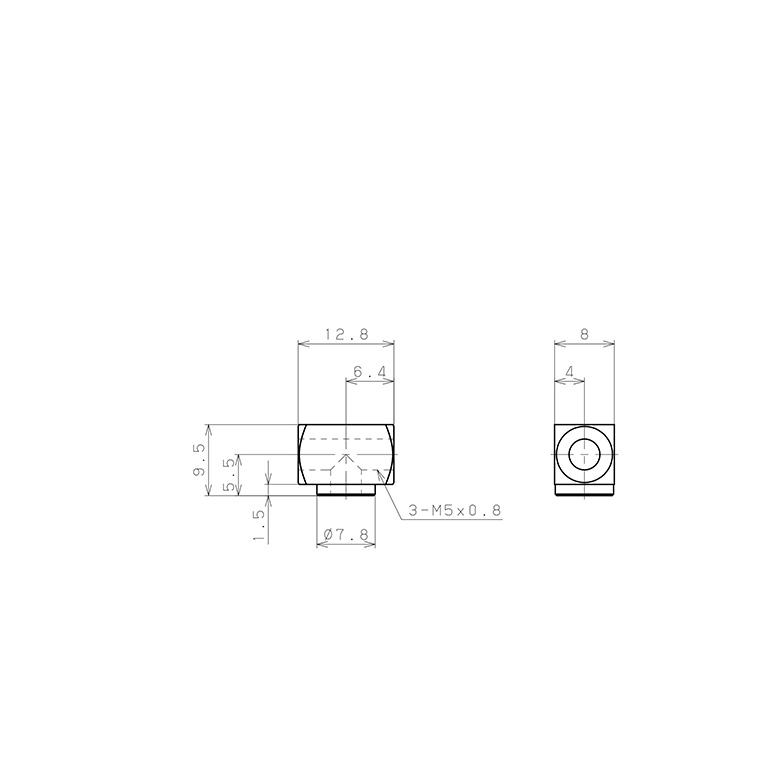 Bản vẽ kỹ thuật Đầu Nối Ren Trong Dạng Chữ T Pisco LE-FM5