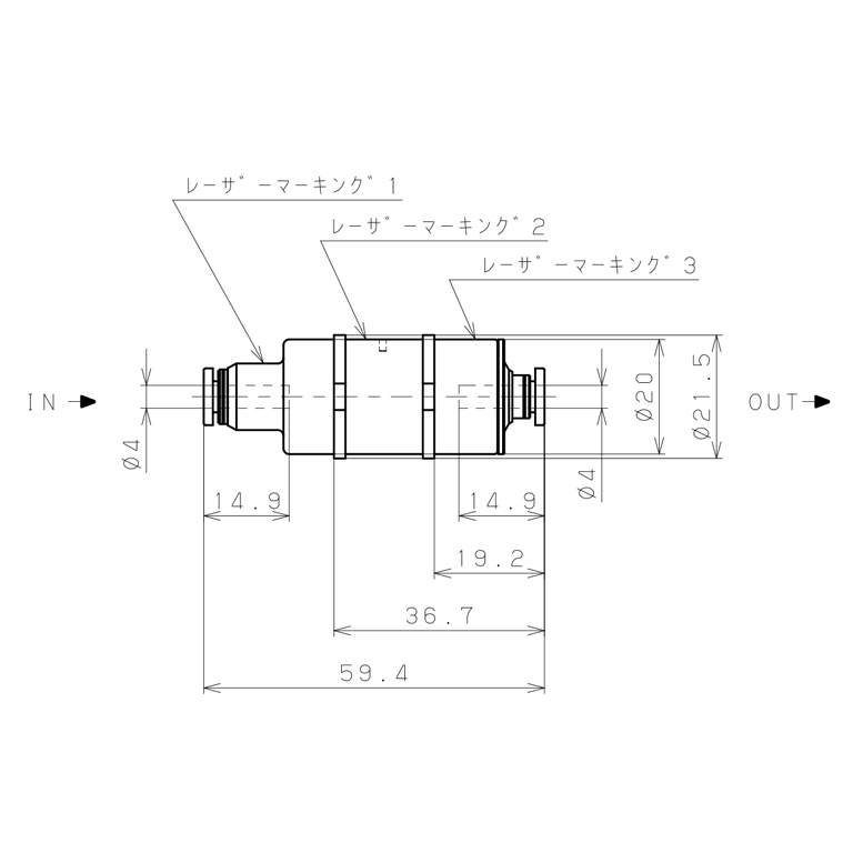 Bản vẽ kỹ thuật Pre-set Pressure Regulator Pisco RVFUP4-4-0.25