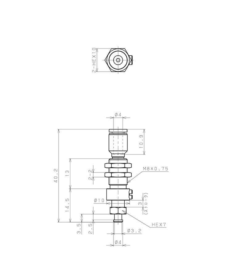 Bản vẽ kỹ thuật Bộ Nấm Hút Chân Không Và Giá Đỡ, Nitrile,  O.D 20 mm, Pisco VPSC20-3PN-4J