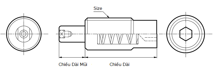 Bản vẽ kỹ thuật Vít Lò Xo Thép PJHTP12-20