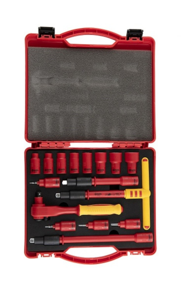 Bộ Đầu Tuýp Cách Điện 3/8" 16 Chi Tiết SATA 09268