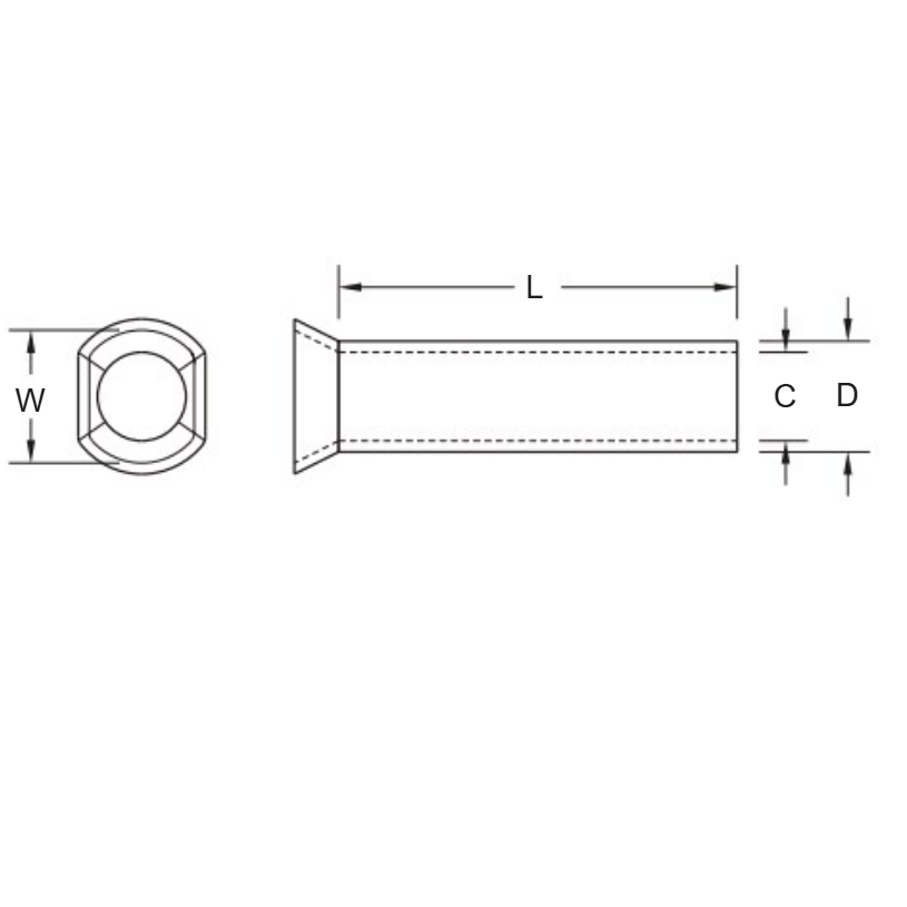 Bản vẽ kỹ thuật Cosse Pin Đôi Trần 1.0mm KST TEN1010